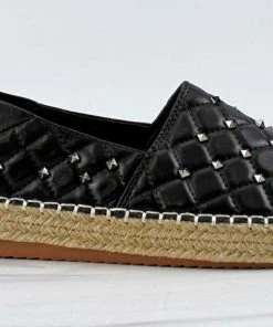 Top Moda Gia-91 Womens Studded Espadrille Flats Women's