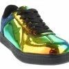 Forever Women's Glitter 2 Womens Sequin Embellished Metallic Lace Up Sneakers