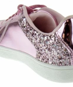 Forever Women's Glitter 2 Womens Sequin Embellished Metallic Lace Up Sneakers