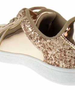 Forever Women's Glitter 2 Womens Sequin Embellished Metallic Lace Up Sneakers