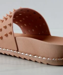 Forever Goth 36 Womens Spike Embellished Upper Band Slip On Sandals