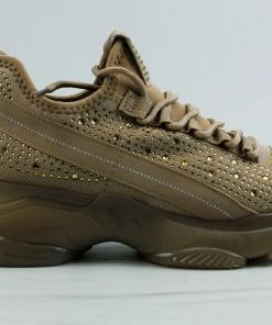 Forever Women's Sneakers Hana-49 Womens Rhinestone Lace Up Fashion Sneakers