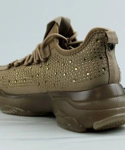 Forever Women's Sneakers Hana-49 Womens Rhinestone Lace Up Fashion Sneakers