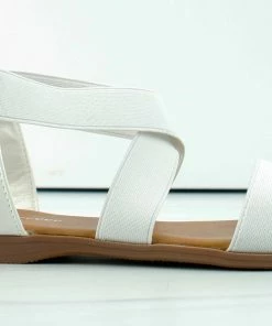 Forever Handiness-42 Womens Elastic Crossover Flat Sandals 10 Forever Handiness-42 Womens Elastic Crossover Flat Sandals