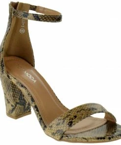 Top Guy Hannah-1 Women's Ankle Chunky Heeled Sandals