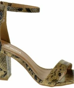 Top Guy Hannah-1 Women's Ankle Chunky Heeled Sandals