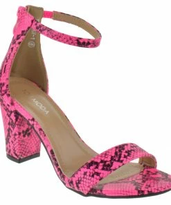 Top Guy Hannah-1 Women's Ankle Chunky Heeled Sandals