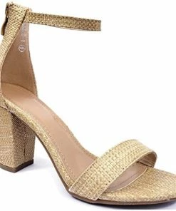 Top Guy Hannah-1 Women's Ankle Chunky Heeled Sandals