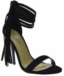 Adriana HILDA 75 Womens Fringe Open Toe High Heel Platform Women's