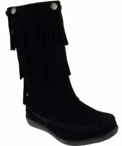 Jelly Beans Hobo Little Girls 3 Layer Knee High Fringe Moccasin Boots Girl's