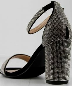 SHOE BARGAIN WAREHOUSE (WWW.SBWSHOES.COM) Hopeful 8 Women's Ultra Rhinestone Bling Chunky Heeled Pumps