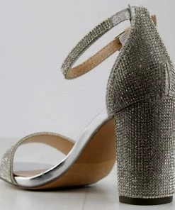 SHOE BARGAIN WAREHOUSE (WWW.SBWSHOES.COM) Hopeful 8 Women's Ultra Rhinestone Bling Chunky Heeled Pumps