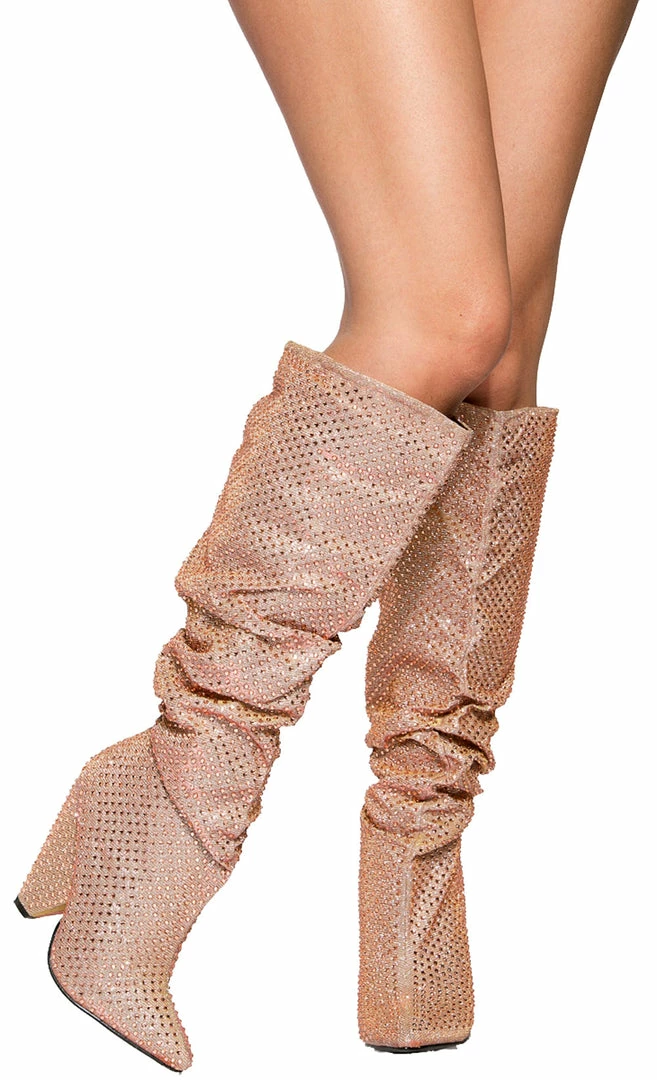 Bamboo Immerse 01 Women's Rhinestone Pointed Toe Slouched Boot 1 Bamboo Immerse 01 Women's Rhinestone Pointed Toe Slouched Boot