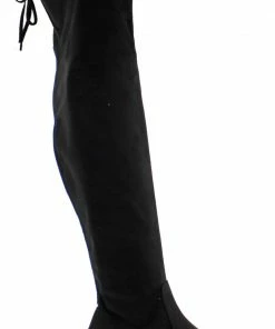 Top Moda Women's Isla 1 Womens Over The Knee Almond Toe Tie Back Boots