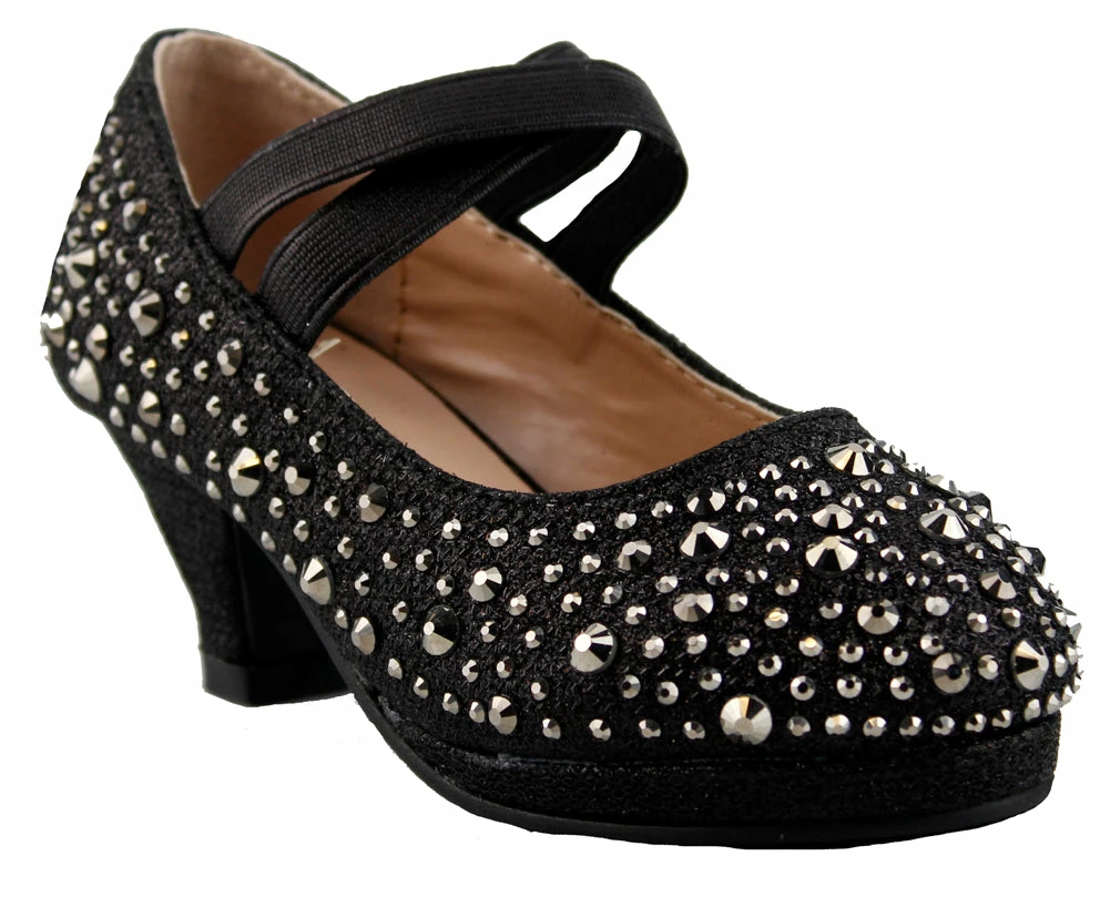 Shoe Dezigns Ivy 20k Girls Rhinestone Embellished Cross Strapped Heels 9 Shoe Dezigns Ivy 20k Girls Rhinestone Embellished Cross Strapped Heels