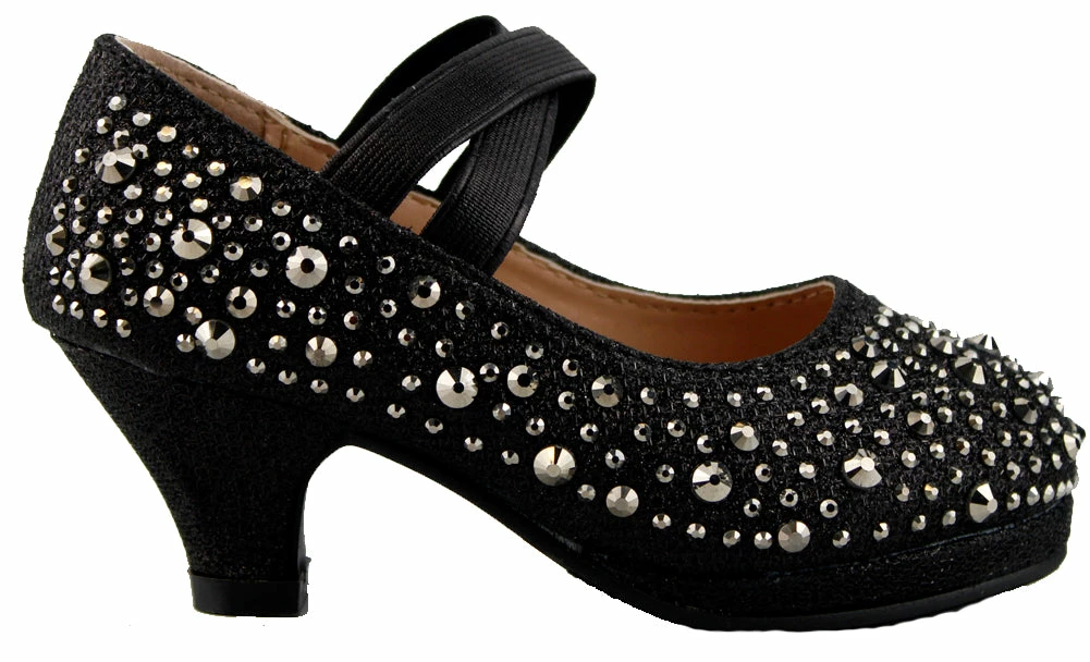Shoe Dezigns Ivy 20k Girls Rhinestone Embellished Cross Strapped Heels 12 Shoe Dezigns Ivy 20k Girls Rhinestone Embellished Cross Strapped Heels
