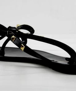 Forever Women's Jelly 12 Womens Stud Embellished Jelly Flip Flops