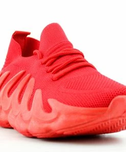 Nature Breeze Jamin 01 Womens Detailed Knitted Lace Up Volcano Sneakers NEW ARRIVALS