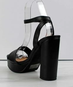 Top Moda Jane-1 Womens Platform Block Heel Open Toe Sandals