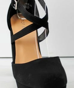 Top Moda Jane 99 Women's Closed Toe Strappy Block High Dress Heels