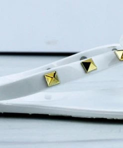 Forever Women's Jelly 12 Womens Stud Embellished Jelly Flip Flops