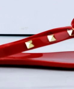 Forever Women's Jelly 12 Womens Stud Embellished Jelly Flip Flops