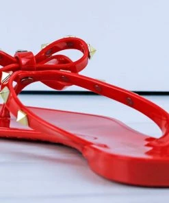 Forever Women's Jelly 12 Womens Stud Embellished Jelly Flip Flops