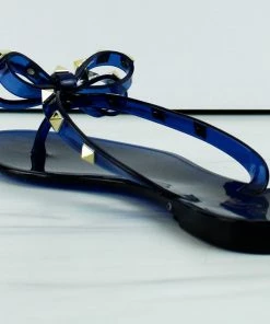 Forever Women's Jelly 12 Womens Stud Embellished Jelly Flip Flops