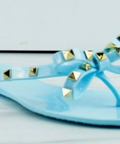 Forever Women's Jelly 12 Womens Stud Embellished Jelly Flip Flops