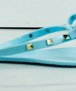 Forever Women's Jelly 12 Womens Stud Embellished Jelly Flip Flops