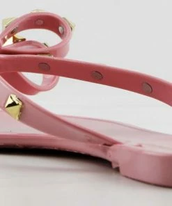 Forever Women's Jelly 12 Womens Stud Embellished Jelly Flip Flops