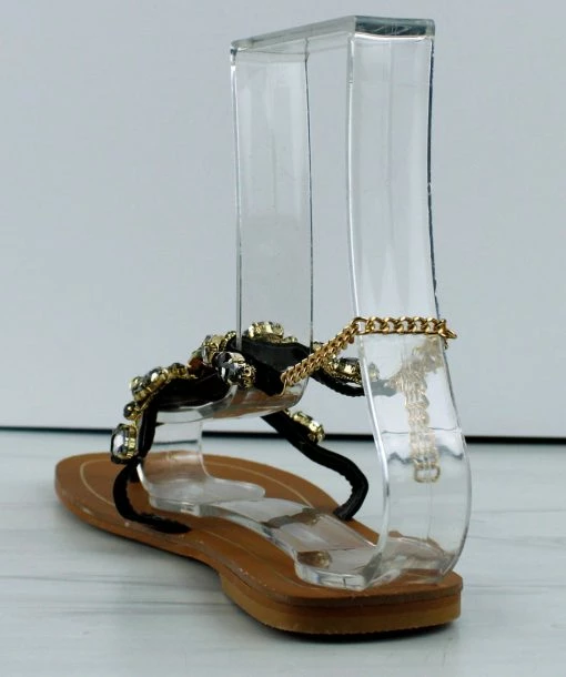 Forever Jewel-44 Womens Thong Strap Jeweled Flat Sandals Women's