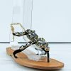 Forever Jewel-44 Womens Thong Strap Jeweled Flat Sandals Women's