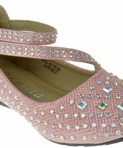 Lucita KD 01 KM Little Girls Ballet Ballerina Flats Rhinestone Flats
