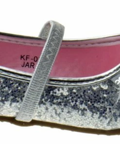Lucita KF 03KM Girls Glitter Lace Embellished Ballet Flat