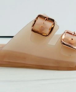 Bamboo Women's Kabo 01 Womens Jelly Double Buckle Padded Sole Slip On Sandals 16 Bamboo Women's Kabo 01 Womens Jelly Double Buckle Padded Sole Slip On Sandals