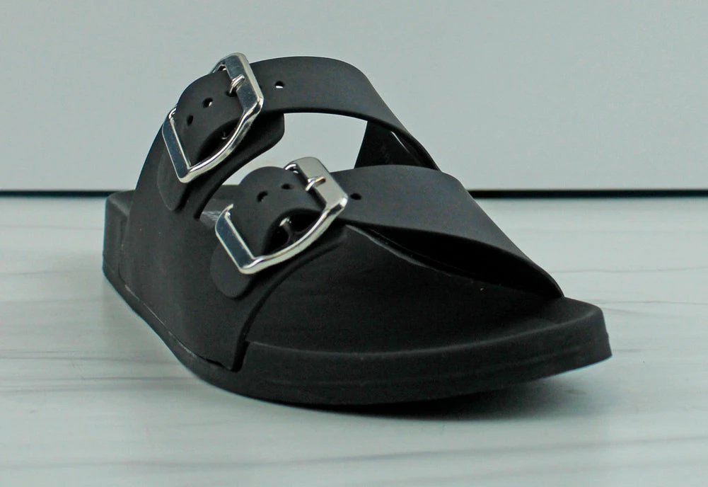 Bamboo Women's Kabo 01 Womens Jelly Double Buckle Padded Sole Slip On Sandals 4 Bamboo Women's Kabo 01 Womens Jelly Double Buckle Padded Sole Slip On Sandals