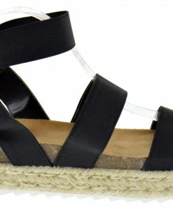 Nature Breeze Kacie 02 Women's Platform Espadrille Stretch Band Sandals