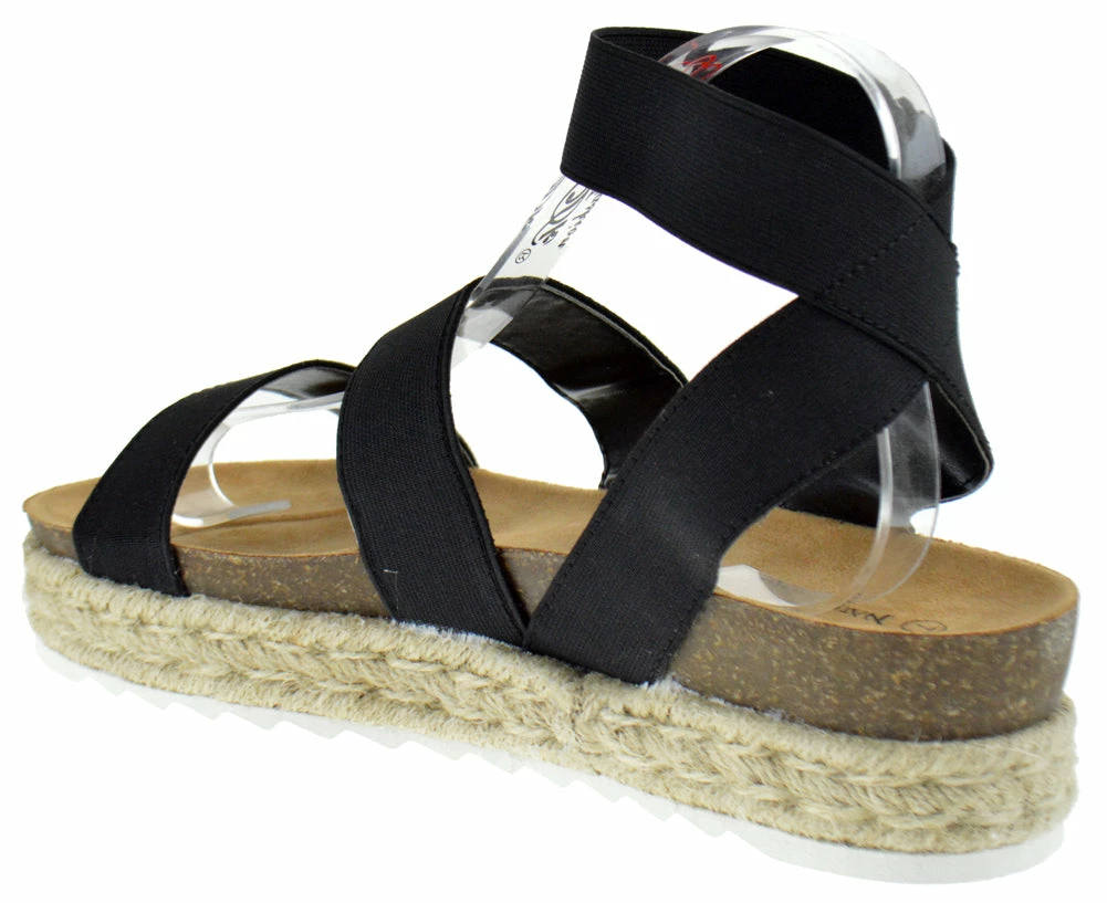 Nature Breeze Kacie 02 Women's Platform Espadrille Stretch Band Sandals 3 Nature Breeze Kacie 02 Women's Platform Espadrille Stretch Band Sandals