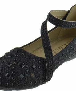 Lucita KD 01 KM Little Girls Ballet Ballerina Flats Rhinestone Flats
