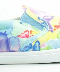 YOKI Keith 18Y Little Girl's Slip On Patterned Canvas Sneakers