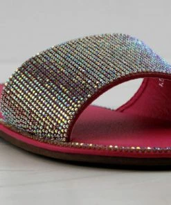 Top Moda Kenya 1 Womens Ultra Bling Flat Slip On Sandals