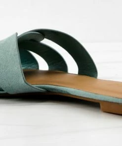 Bamboo Kick 08 Womens Faux Suede Strappy Woven Slip On Sandal