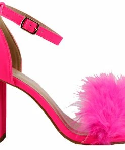 Top Guy Konner 30 Women's Fur Chunky High Heel Strappy Sandals 22 Top Guy Konner 30 Women's Fur Chunky High Heel Strappy Sandals