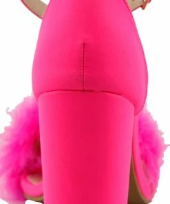 Top Guy Konner 30 Women's Fur Chunky High Heel Strappy Sandals 23 Top Guy Konner 30 Women's Fur Chunky High Heel Strappy Sandals