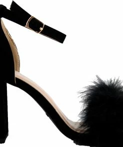 Top Guy Konner 30 Women's Fur Chunky High Heel Strappy Sandals 27 Top Guy Konner 30 Women's Fur Chunky High Heel Strappy Sandals