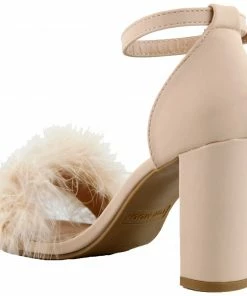 Top Guy Konner 30 Women's Fur Chunky High Heel Strappy Sandals 34 Top Guy Konner 30 Women's Fur Chunky High Heel Strappy Sandals