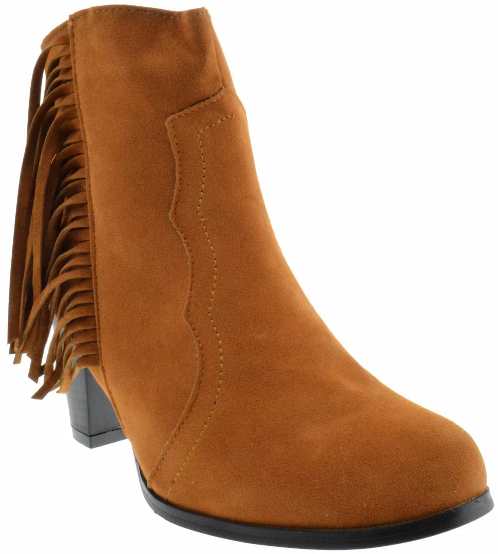 Shoes Of Soul L3190 2 Womens Fringe Accent Chunky Heeled Ankle Booties 1 Shoes Of Soul L3190 2 Womens Fringe Accent Chunky Heeled Ankle Booties