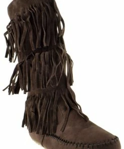 Shoes Of Soul L 3228-1 Women's Layered Fringe Moccasin Boots 17 Shoes Of Soul L 3228-1 Women's Layered Fringe Moccasin Boots
