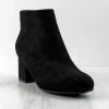 Top Moda Ladd 1 Womens Faux Suede Chunky Heeled Zip Up Ankle Booties Women's